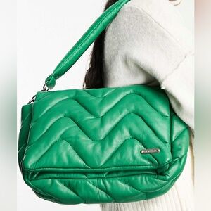 QUILTED LEATHER BAG in green